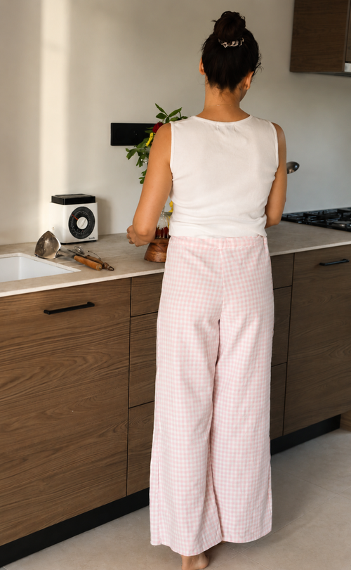 Pantalon AIMET - Vichy rose